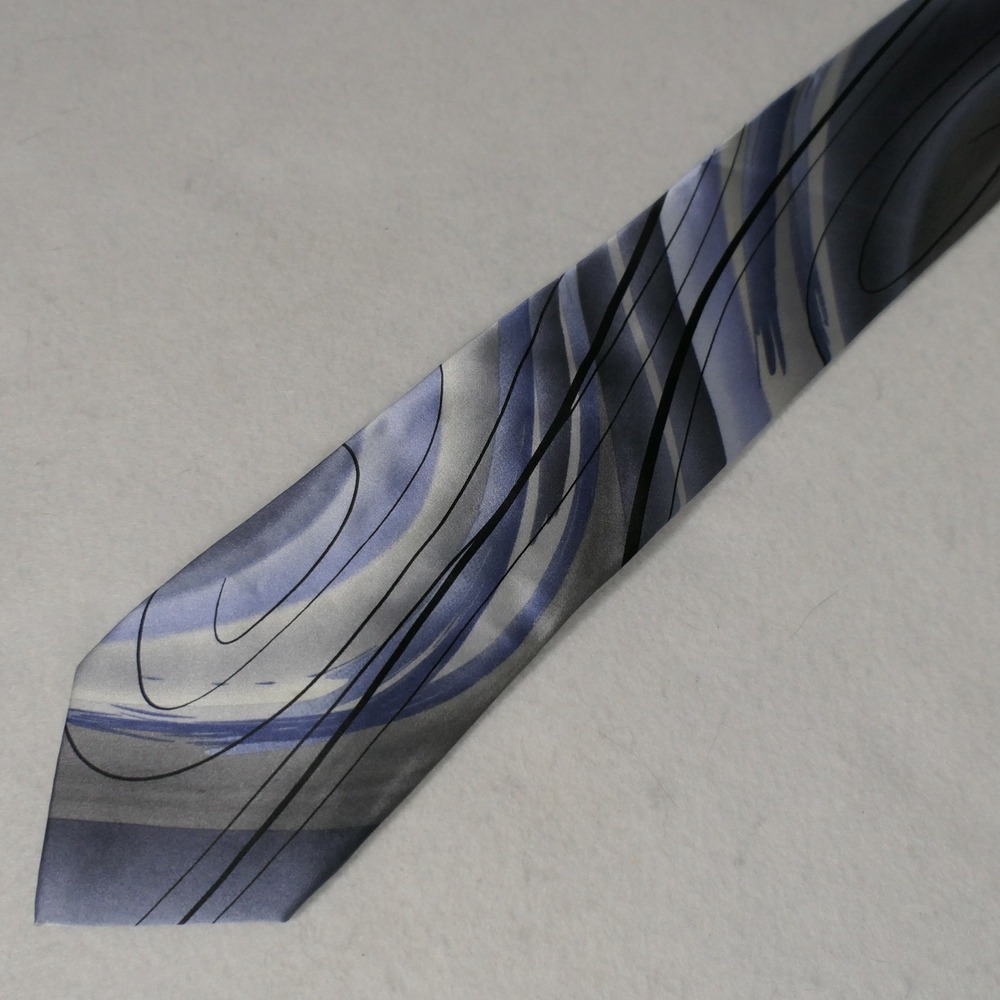 J. Garcia Mens Silk Tie OS Blue Abstract Vid-Game Collection 52 Grateful Dead